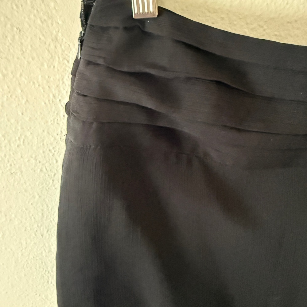 Lioness Black Mini Skirt with Layered Pleated Waistband